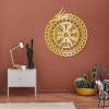 Dragon Vegvisir Metal Wall Art, Metal Viking Wall Decor, Viking Wall Art, Dragon Metal Wall Decor, Viking Symbols, Norse Wall Decor, Compass Wall Decor, Metal Wall Art for Living Room (41"x36" | 105x92 cm, Gold) view 1
