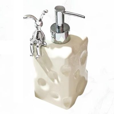 Hand Soap Dispenser,Lotion Soap Dispenser with Pump Pump Bottle Countertop Hand Lotion Pump Bottles, Lotion Container,Refillable Liquid Hand Soap Jar for Bathroom(L white)