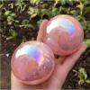 BAKYAR Minerals Stones Natural Rose Quartz Gemstone Gang Titan Rainbow Aura Crystals Ball feng Shui Craft Decoration Crystal Stones Decoration (Size : 50-60mm) view 4