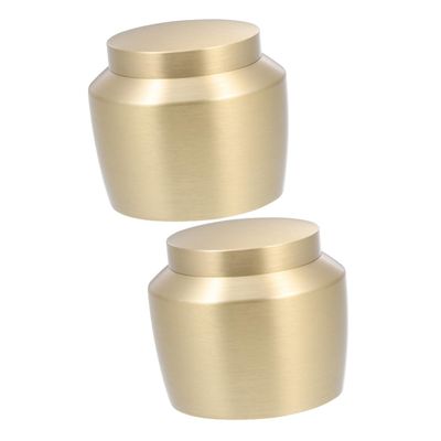 Cabilock 2pcs Mini Canister Holder Craft Tea Sealing Canister Ideal for Kitchen Decor Tea Storage