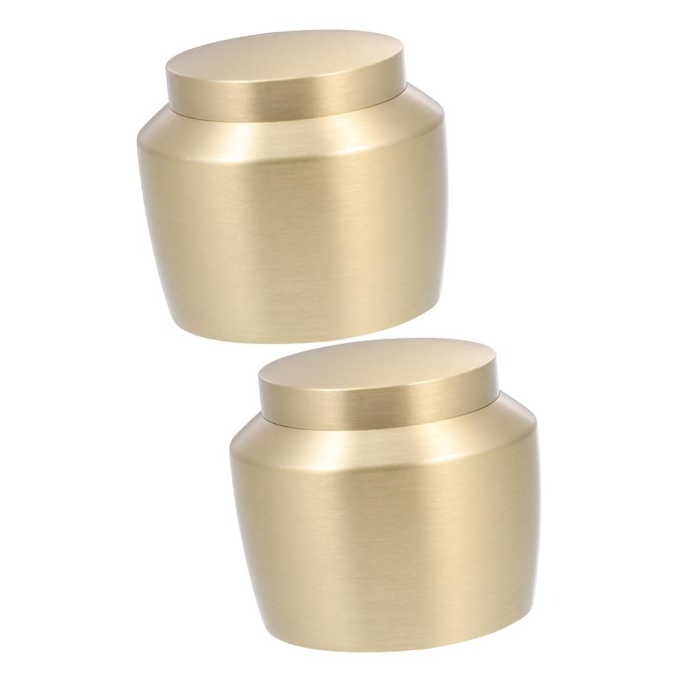 Cabilock 2pcs Mini Canister Holder Craft Tea Sealing Canister Ideal for Kitchen Decor Tea Storage