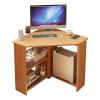 Hesitroad Corner Desk,Writing Corner Computer Desk with Drawer and Open Shelves CPU Stand,Industrial Computer Desk, Triangle Desk with Storage for Home Office, Workstation, Living Room, Bedroom Light view 1