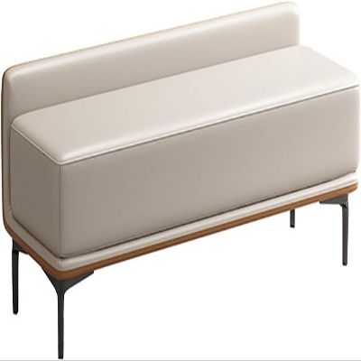 HOBIBA Shoe Storage Bench, Entryway Shoe Bench with PU Cushion Seat, Loveseat Accent Bench Bed Bench with Backrest Organizer(Color:A)
