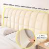 Head Board Covers Double Single Queen King Size Bed Head Cover Upholstered/Leather/Wood Bed Backrest Protector Dust-Proof Decoratio Crystal Velvet Stretch Bed Headboard Slipcover(210cm,Llight Grey) view 2