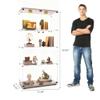 Zacis Glass Display Cabinet with Lights and Lock, 4-Tier Display Case Curio Cabinet with Glass Door, Floor Standing Showcase for Living Room Bedroom Home Office 31" W x 14.3" D x 64.5" H view 2
