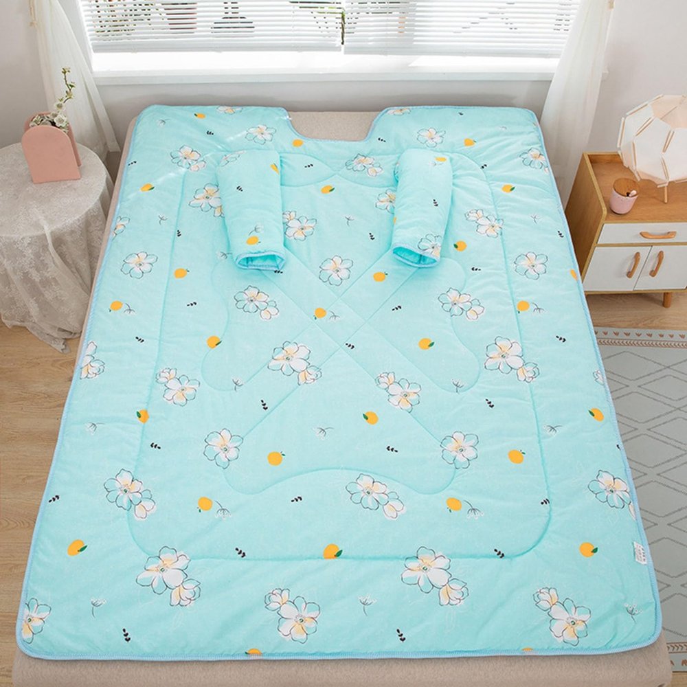 XHCTNN Winter Lazy Quilt with Sleeves - Warm Thickened Soft Wearable Quilt Lazy Bed Couch Quilt Adult Walking Blanket Full Body Wrap Against for Home Office Travel(D,150 * 200cm/59 * 79")
