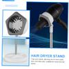 Beatifufu Hair Dryer Blower Floor Stand Hairdryer Holders Phone Holders Mobile Phone Stand Cellphone Stand Hands Free Dryer Holder Floor Dryer To Rotate Stainless Steel Cell Phone view 2