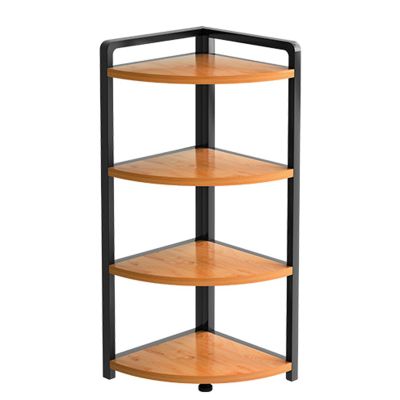 Corner Shelf, 4/5 Tier Tall Corner Bookshelf, Industrial Storage Rack, Kitchen Display Shelves, Plant Stand with Metal Frame, for Small Space, Home Office, Living Room, Bedroom (Size : 4-Tier)