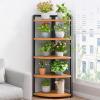 Corner Shelf, 4/5 Tier Tall Corner Bookshelf, Industrial Storage Rack, Kitchen Display Shelves, Plant Stand with Metal Frame, for Small Space, Home Office, Living Room, Bedroom (Size : 4-Tier) view 2