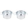 Cabilock 2pcs Metal Bucket for Food Snacks Storage Fries Chicken Ice Red Serving Container Double Handles Easy to Use Kitchen view 1