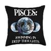 Pisces swimming in deep thoughts Throw Pillow view 1