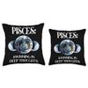 Pisces swimming in deep thoughts Throw Pillow view 3