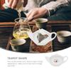 Cabilock Ceramic Tea Bag Holder Teapot Shaped Tea Bag Coaster Dish for Used Bags Kitchen Countertop Organizer 4.72X2.99X0.86In view 3