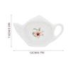 Cabilock Ceramic Tea Bag Holder Teapot Shaped Tea Bag Coaster Dish for Used Bags Kitchen Countertop Organizer 4.72X2.99X0.86In view 4