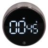 Kitchen Timer Black Rotating Cooking Timer Silent Kids Study Timer LED Visual Countdown Timer for Cooking Baking Study Sport view 1