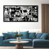 Guernica Extra Large Metal Wall Art, Picasso Metal Wall Art, Pablo Picasso Guernica Wall Decor, Abstract Metal Wall Art, Modern Wall Art, Wall Hanging for Living Room, Bedroom or Office (59"x 27"| 150x70cm, Gold) view 2
