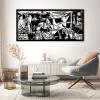 Guernica Extra Large Metal Wall Art, Picasso Metal Wall Art, Pablo Picasso Guernica Wall Decor, Abstract Metal Wall Art, Modern Wall Art, Wall Hanging for Living Room, Bedroom or Office (59"x 27"| 150x70cm, Gold) view 3