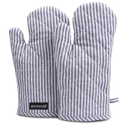 Encasa XO Oven Mitts, Heat Resistant Kitchen Gloves, Microwave