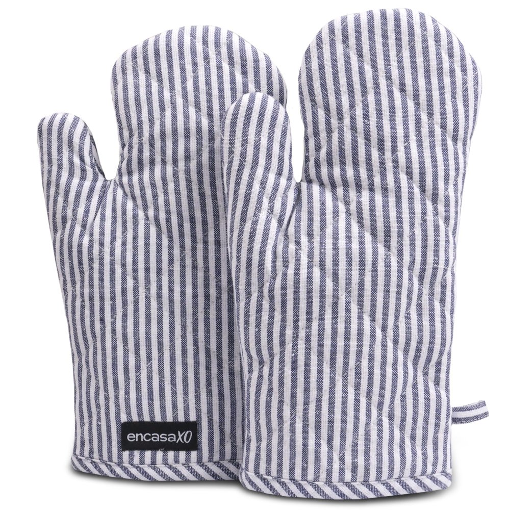 Encasa XO Oven Mitts, Heat Resistant Kitchen Gloves, Microwave