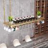 Wine Rack Shelf Champagne Glass Rack Bar Wine Rack, Hanging Wine Glass Holder, Upside Down Goblet Wine Storage Shelf, Home Creative Wine Hanger Organizer Rack, Light Luxury Hanging Storage Holder, Hei view 2