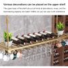 Wine Rack Shelf Champagne Glass Rack Bar Wine Rack, Hanging Wine Glass Holder, Upside Down Goblet Wine Storage Shelf, Home Creative Wine Hanger Organizer Rack, Light Luxury Hanging Storage Holder, Hei view 3