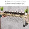 Wine Rack Shelf Champagne Glass Rack Bar Wine Rack, Hanging Wine Glass Holder, Upside Down Goblet Wine Storage Shelf, Home Creative Wine Hanger Organizer Rack, Light Luxury Hanging Storage Holder, Hei view 4