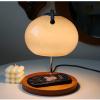 Aogado Retro Wood Storage Tray Glass Lamp, Electric Top Down Melting Candle Warming Lamp for Home Decor (Beige) view 3