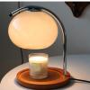 Aogado Retro Wood Storage Tray Glass Lamp, Electric Top Down Melting Candle Warming Lamp for Home Decor (Beige) view 4
