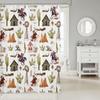 Western Cowboy Shower Curtains,Rustic Farmhouse Cabin Cowboy Bathroom Curtains for Boys Men Adults,Horse Cactus Aztec Tribal Country Retro Waterproof Curtains,12 Hooks Suits,72" W x 78" L view 2