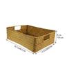 Amosfun 1pc Handmade Seaweed Storage Basket Multifunctional Woven Box for Home Organization for Kitchen Office Bedroom Living Room Rustic Bamboo Design and Practical view 2