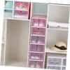 Amosfun 6pcs Stackable Shoe Storage Boxes Thicken Plastic Shoe Organizers for Closet Small Blue for Boots Heels Sneakers view 2