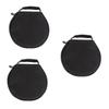 Ciieeo 3pcs Large Capacity Cd Zipper Case Round Disc Storage Bag Wrist Strap for Car Office Travel Protects Disks from Damage Scratches Compact Organizer for Music view 1