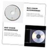 Ciieeo 3pcs Large Capacity Cd Zipper Case Round Disc Storage Bag Wrist Strap for Car Office Travel Protects Disks from Damage Scratches Compact Organizer for Music view 3