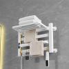 Bathroom thermostatic towel rack,Towel Warmer Wall Mounted Heated Towel Rack,Removable top storage space,With timer,With digital display,adjustable thermostat,Suitable for bathroom, kitchen ( Color : view 1