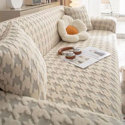 zyhfcfff-sd 1 2 3 4 5 Seater Sofa Slipcover Luxury Thick Velvet Furniture Protector Solid Color Couch Cover Stretch Recliner Chair Cover (Color : C, Size : 4-seat 235-300cm)