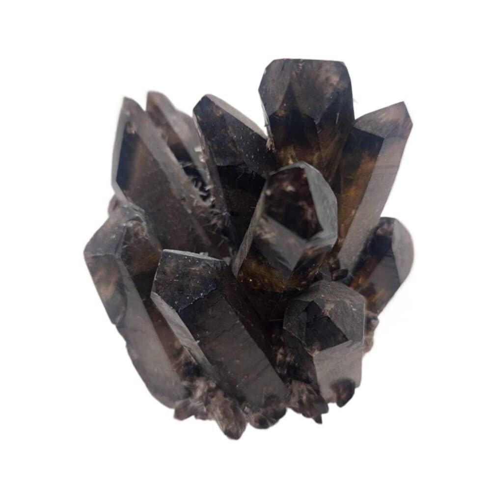 KatLin Natural Tea Color Tibetan Ghost Phantom Quartz Crystal Cluster Specimen Ornaments (Size : 400-500g)