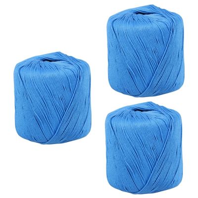 SHINEOFI 3rolls Comfortable Cotton Braided String Soft Knitting Yarn Macrame Rope for DIY