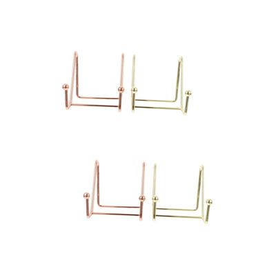 ABOOFAN 4pcs Modern Desktop Display Stand Iron Frame Holder Photo Easel for Plate