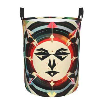 Hunting Arrows Triangles Deer Round Dirty Laundry Basket,Ideal Dirty Clothes Bag For Household Essentials Storage Needs