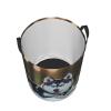 Husky Dog Round Dirty Laundry Basket,Ideal Dirty Clothes Bag For Household Essentials Storage Needs view 3