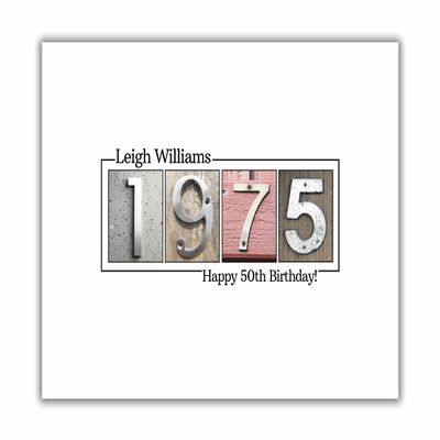 50th Birthday Guestbook Sign, 1974 Birthday Guestbook Print, Personalized Guest Book Alternative (36x48 inches)