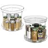 Sorbus 9 Inch 2 Tier Clear Lazy Susan Organizer, Turntable Organizer for Spice Organization for Cabinet, Lazy Susan Turntable for Kitchen, Home, Office, Closet, Laundry Room Organization (2 Pack) view 1
