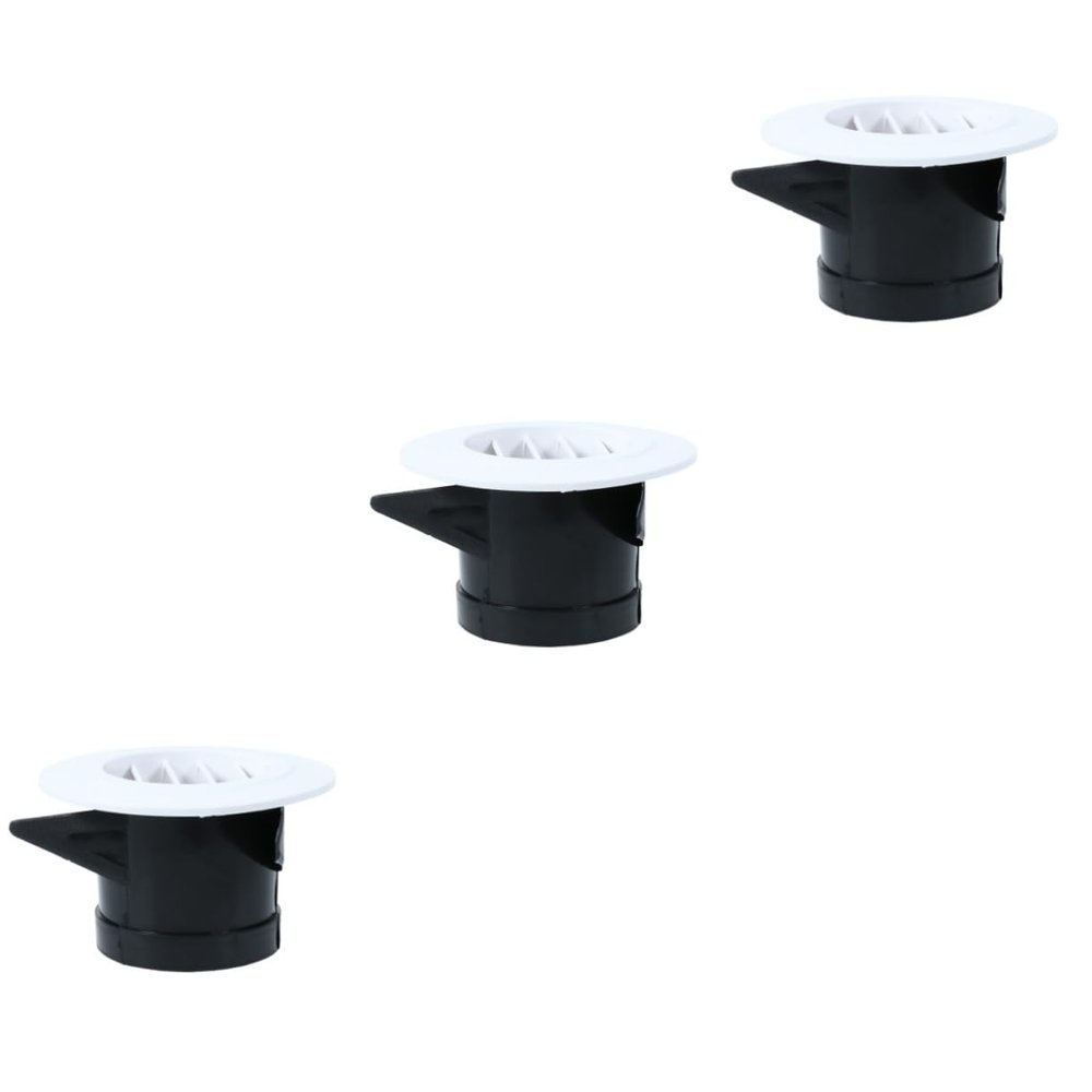 Cabilock 3pcs Low Noise Ventilation Grill Cover Built Screen Mesh for Round Wall Ceiling Mount for Bathroom and Office Use Made of Material in Multiple White