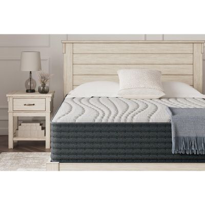 Signature Design by Ashley Hybrid 1300 13 Inch Plush Gel Memory Foam Mattress with Edge Support for Pressure Relief, Queen, Fiberglass-Free, Mattress in A Box
