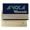 Avoca Wisconsin Souvenir Wooden 2" x 3" Fridge Magnet Retro Design 4 Pack view 1