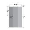 A&F Rod Dcor - Aya 3-Panel Single Rail Black Panel Track Extendable 36"-66" W x 116" H, Panel Width 23.5" view 3