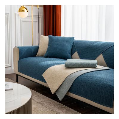 GORHLady Sofa Slipcovers 3 Seater L-Shaped Couch L Shape 1 2 4 L-Shape Non-Slip Covers Protector Cover Corner Sectional Non Slip Slipcover 90 * 180cm Blue