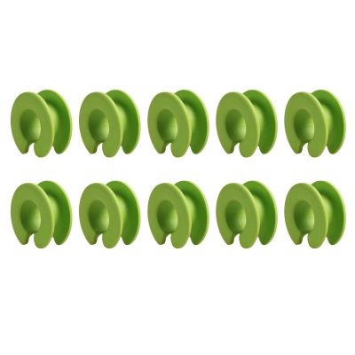 JAGTRADE Clothes Buttons 10pcs Silicone Clothes Hanger Fixed Hook Windproof Hanger Spacer Anti-Off Hanger Fixing Hooks for Indoor Outdoor, 5x2.2cm, Green