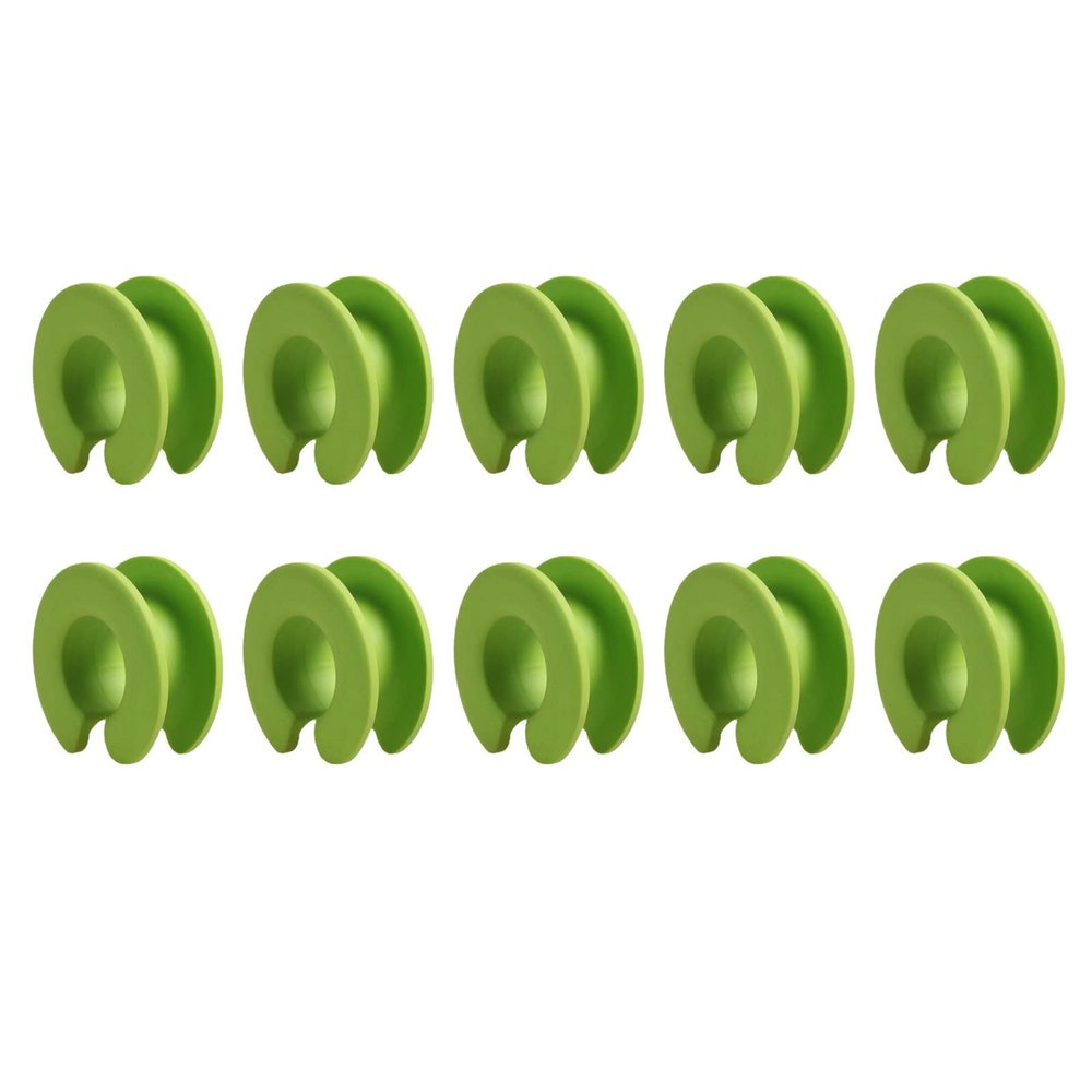 JAGTRADE Clothes Buttons 10pcs Silicone Clothes Hanger Fixed Hook Windproof Hanger Spacer Anti-Off Hanger Fixing Hooks for Indoor Outdoor, 5x2.2cm, Green