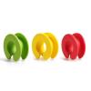 JAGTRADE Clothes Buttons 10pcs Silicone Clothes Hanger Fixed Hook Windproof Hanger Spacer Anti-Off Hanger Fixing Hooks for Indoor Outdoor, 5x2.2cm, Green view 3